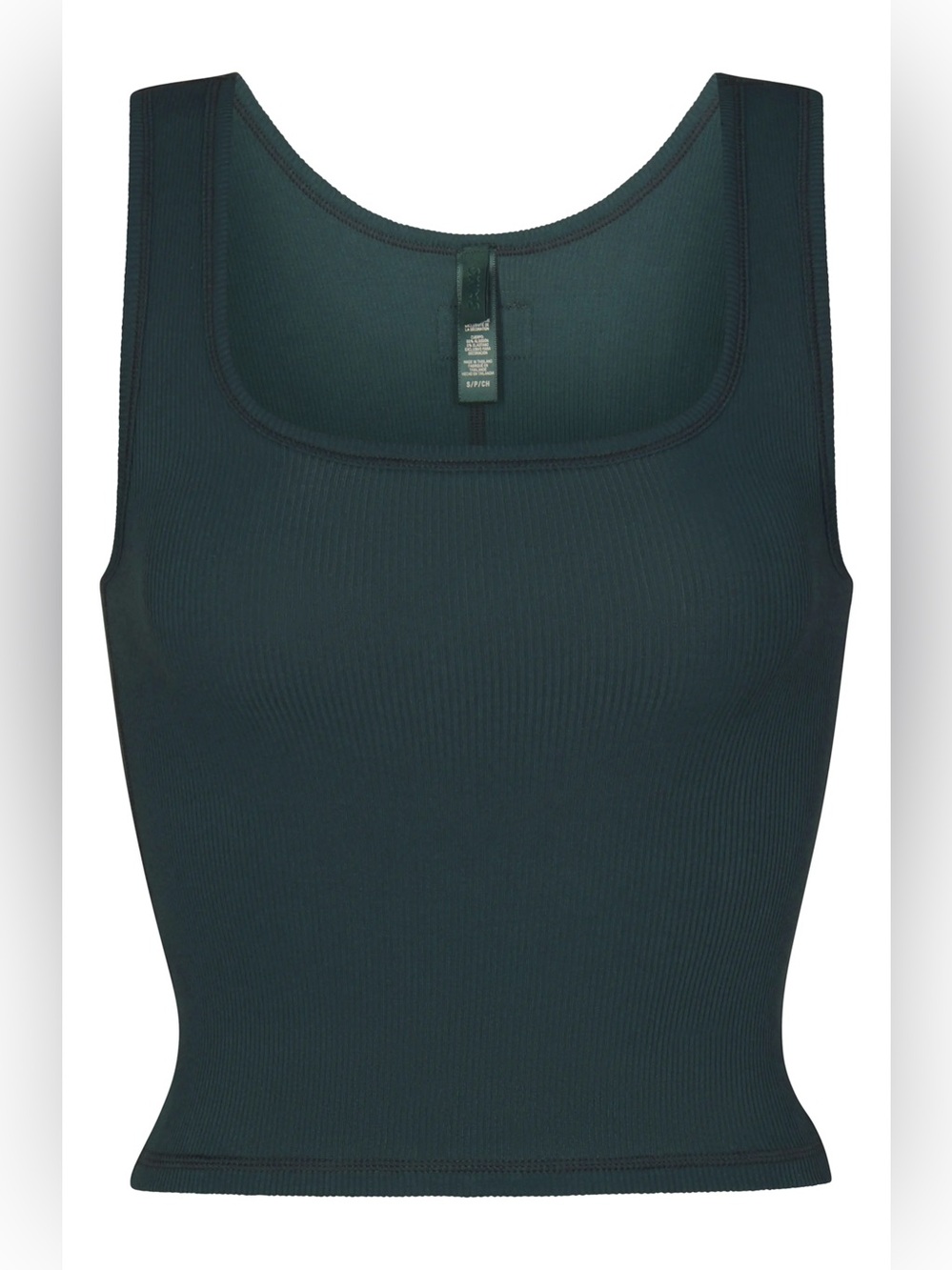 SKIMS Spruce Cotton Rib Tank - Picture 4 of 9